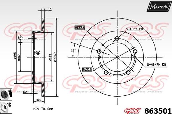 Maxtech 831277 - Bremžu diski ps1.lv