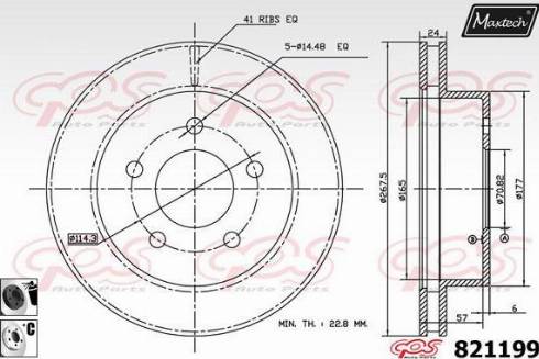 Maxtech 821199.6060 - Bremžu diski ps1.lv