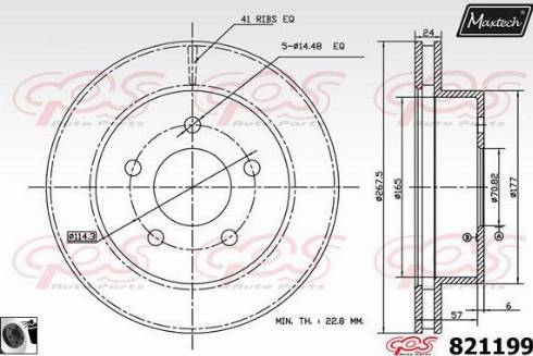 Maxtech 821199.A060 - Bremžu diski ps1.lv