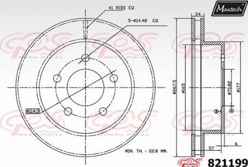 Maxtech 821199.0000 - Bremžu diski ps1.lv