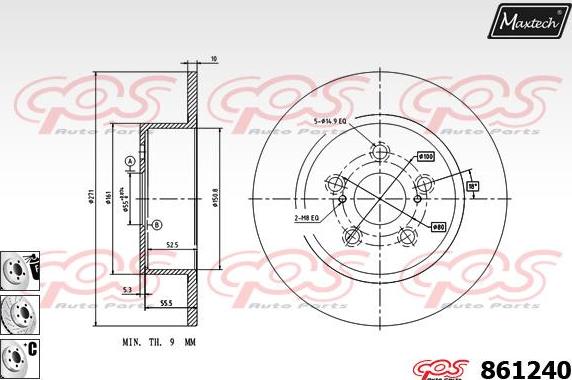 Maxtech 865265 - Bremžu diski ps1.lv