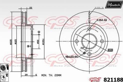 Maxtech 821188.6060 - Bremžu diski ps1.lv