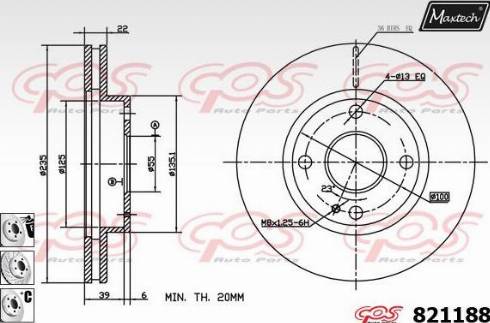 Maxtech 821188.6980 - Bremžu diski ps1.lv