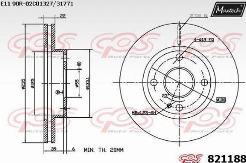 Maxtech 821188.0000 - Bremžu diski ps1.lv