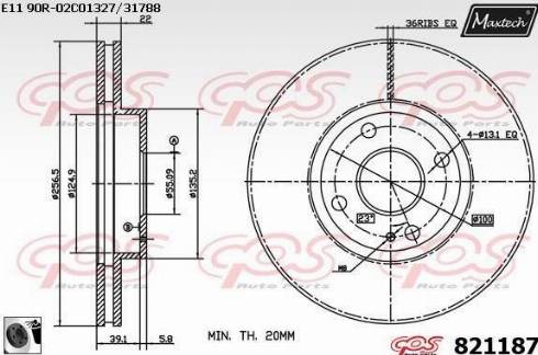 Maxtech 821187.0060 - Bremžu diski ps1.lv