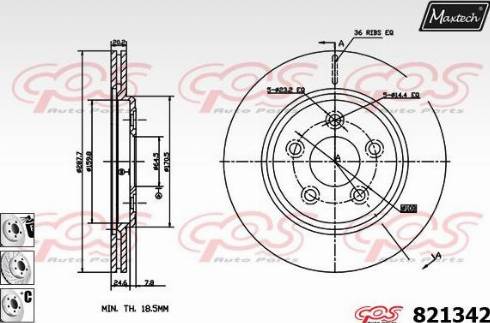 Maxtech 821342.6980 - Bremžu diski ps1.lv