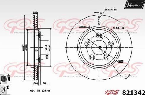 Maxtech 821342.6060 - Bremžu diski ps1.lv