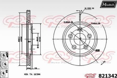 Maxtech 821342.6880 - Bremžu diski ps1.lv