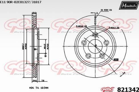 Maxtech 821342.0000 - Bremžu diski ps1.lv