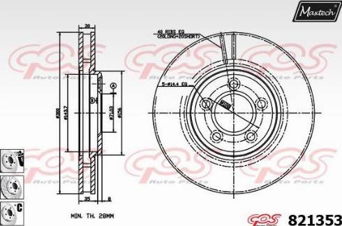 Maxtech 821353.6980 - Bremžu diski ps1.lv