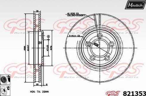 Maxtech 821353.6060 - Bremžu diski ps1.lv