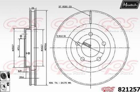 Maxtech 821257.6060 - Bremžu diski ps1.lv