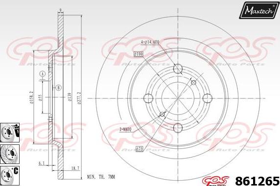 Maxtech 821265 - Bremžu diski ps1.lv