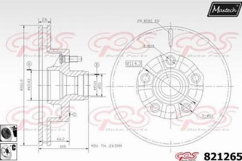 Maxtech 821265.6060 - Bremžu diski ps1.lv