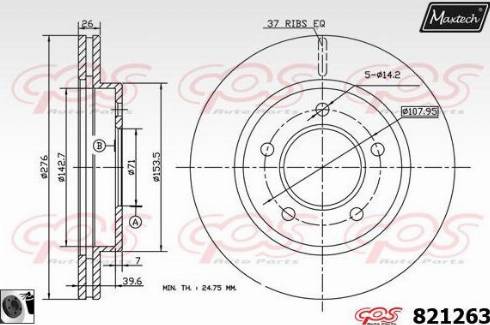 Maxtech 821263.0060 - Bremžu diski ps1.lv