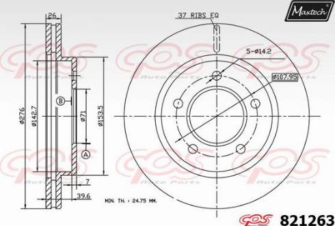 Maxtech 821263.0000 - Bremžu diski ps1.lv