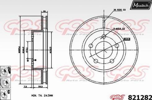 Maxtech 821282.6880 - Bremžu diski ps1.lv