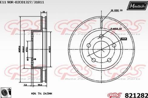 Maxtech 821282.0060 - Bremžu diski ps1.lv