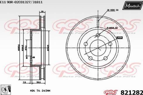 Maxtech 821282.0080 - Bremžu diski ps1.lv