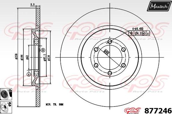 Maxtech 821282 - Bremžu diski ps1.lv