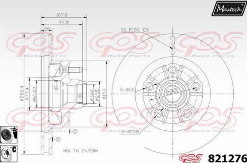 Maxtech 821276.6060 - Bremžu diski ps1.lv