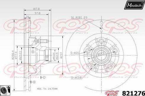 Maxtech 821276.0060 - Bremžu diski ps1.lv