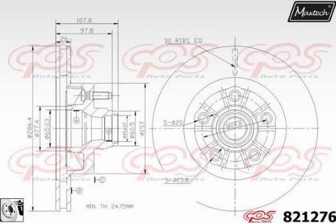 Maxtech 821276.0080 - Bremžu diski ps1.lv