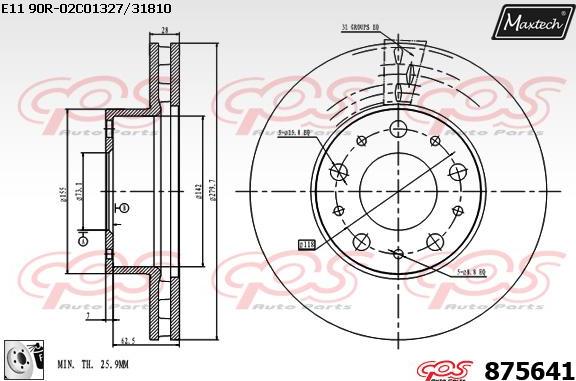 Maxtech 828007 - Bremžu trumulis ps1.lv