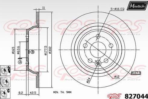 Maxtech 827044.6880 - Bremžu diski ps1.lv