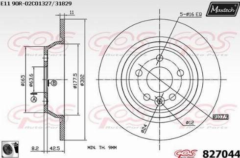 Maxtech 827044.0060 - Bremžu diski ps1.lv