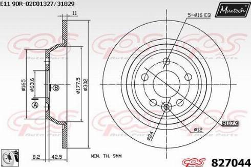 Maxtech 827044.0080 - Bremžu diski ps1.lv