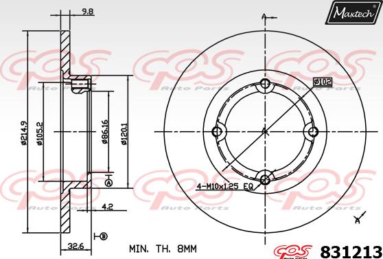 Maxtech 827051 - Bremžu diski ps1.lv