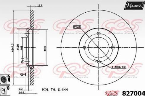 Maxtech 827004.6060 - Bremžu diski ps1.lv