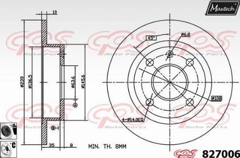 Maxtech 827006.6060 - Bremžu diski ps1.lv