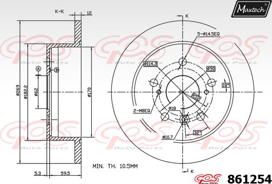 Maxtech 827001 - Bremžu diski ps1.lv