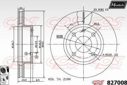 Maxtech 827008.6060 - Bremžu diski ps1.lv