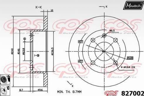 Maxtech 827002.6060 - Bremžu diski ps1.lv