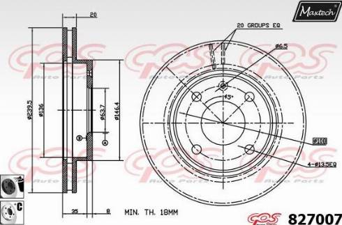 Maxtech 827007.6060 - Bremžu diski ps1.lv