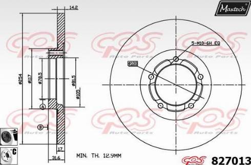 Maxtech 827013.6060 - Bremžu diski ps1.lv