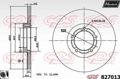 Maxtech 827013.0060 - Bremžu diski ps1.lv