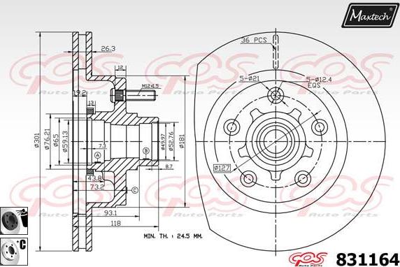 Maxtech 827029 - Bremžu diski ps1.lv