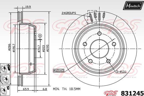 Maxtech 827024 - Bremžu diski ps1.lv