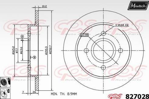 Maxtech 827028.6060 - Bremžu diski ps1.lv