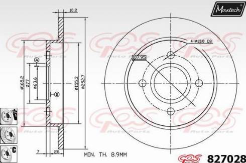 Maxtech 827028.6980 - Bremžu diski ps1.lv