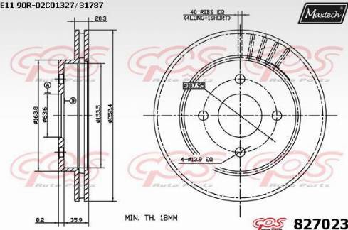 Maxtech 827023.0000 - Bremžu diski ps1.lv