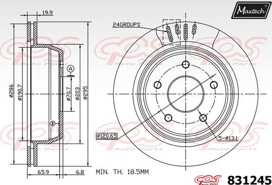 Maxtech 827023 - Bremžu diski ps1.lv