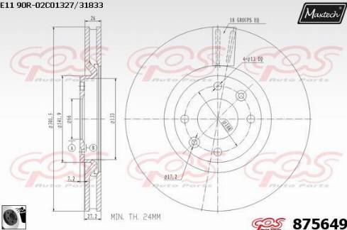 Maxtech 875649.0060 - Bremžu diski ps1.lv