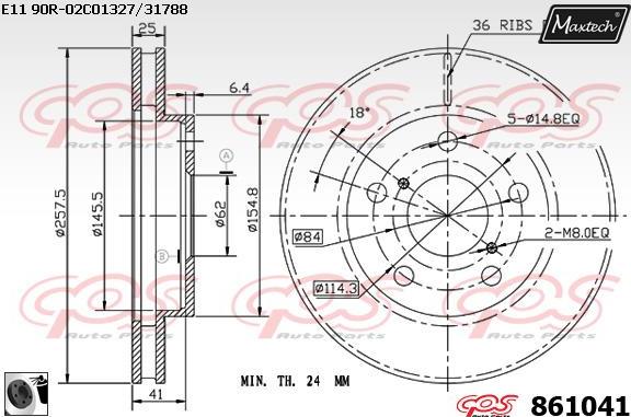 Maxtech 875649 - Bremžu diski ps1.lv