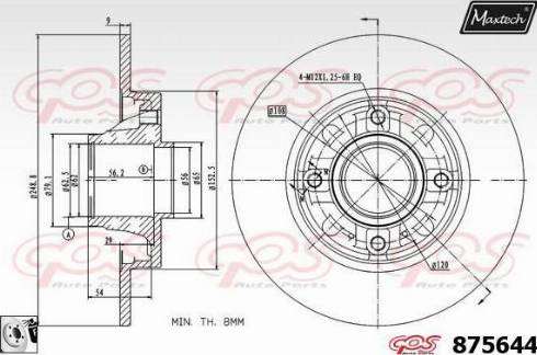 BOSCH 0 986 479 255 - Bremžu diski ps1.lv