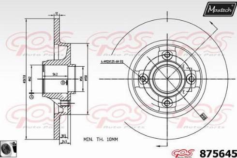 Maxtech 875645.0065 - Bremžu diski ps1.lv